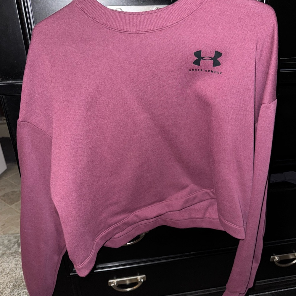 Under Armour Maroon Crop Sweatshirt